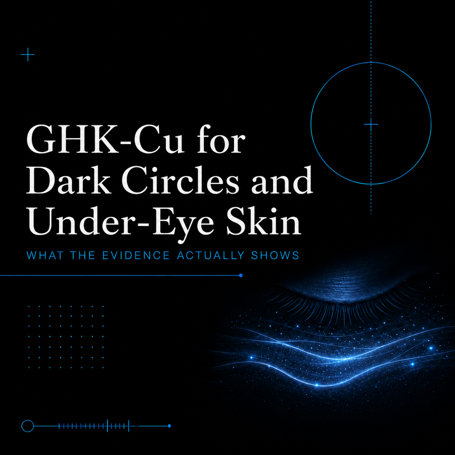 GHK-Cu for Dark Circles and Under-Eye Skin: What the Evidence Actually Shows