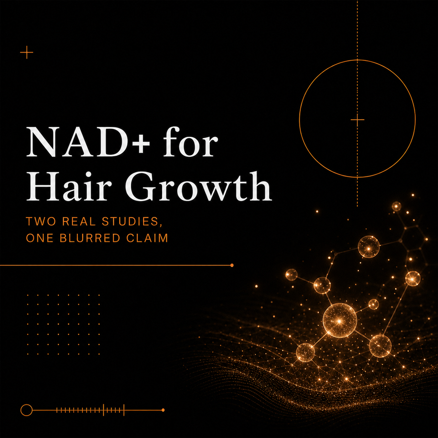 NAD+ for Hair Growth: Two Real Studies, One Blurred Claim