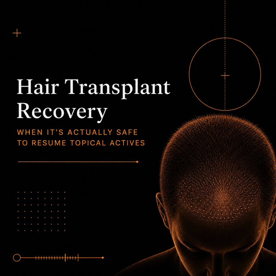 Hair Transplant Recovery: When is it Safe to Resume Topical Actives?