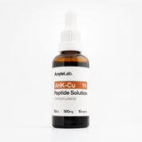 AmpleLab AHK-Cu 1% Peptide Solution bottle on a white background