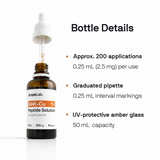 Amplelab AHK-Cu Peptide Solution bottle with details on a white background